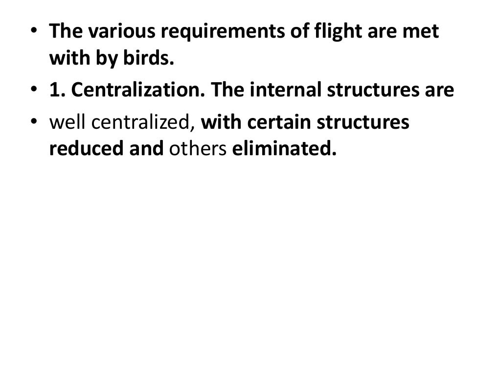Flight adaptations in birds
