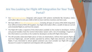 Flight API | Flight Search API | Flight Ticket Software | PPTX