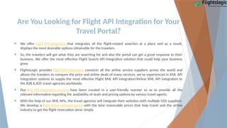 Flight API | Flight Search API | Flight Ticket Software | PPTX