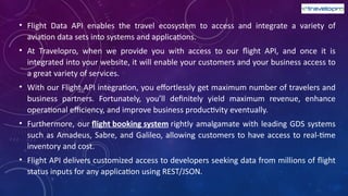 Flight API Documentation | Flight API Integration | PPTX