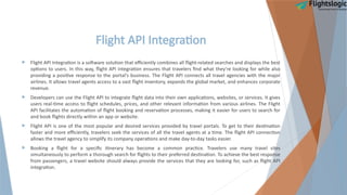 Flight API Integration | Flight Booking API | PPTX