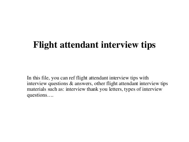 flight attendant interview tips