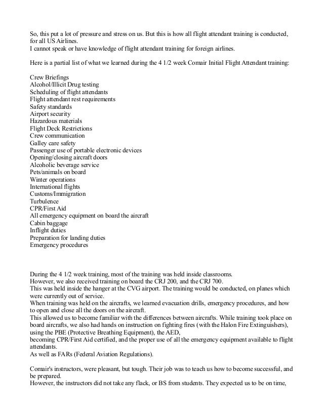 flight attendant job description