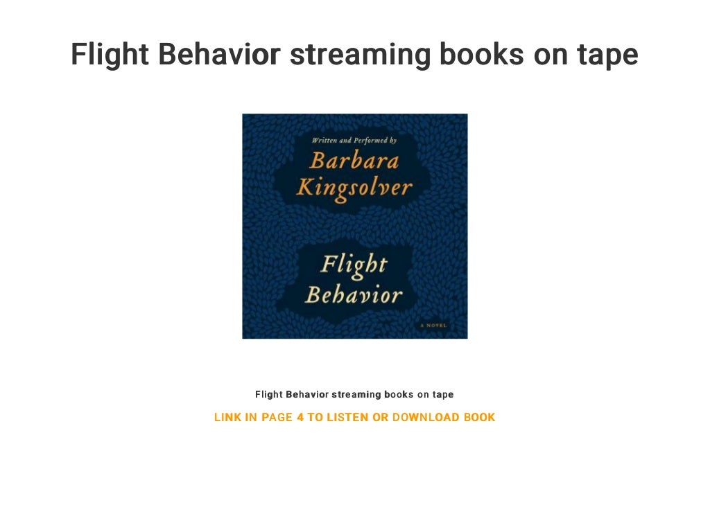 Flight Behavior streaming books on tape
