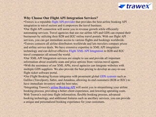 FLIGHT BOOKING API | FLIGHTS XML API INTEGRATION | PPTX