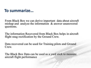 Flight data analysis & black box | PDF