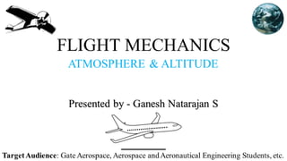 Atmosphere and Altitude | Flight Mechanics | GATE Aerospace