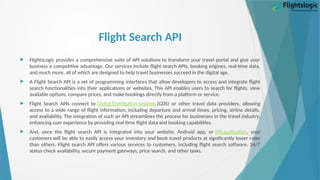 Flight Search API | Flight Search API Integration | PPTX