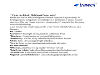 FLIGHT SEARCH API | FLIGHT RESERVATION SOFTWARE | PPTX