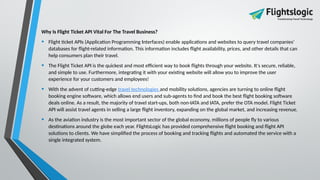 Flight Ticket API | Flight Booking API Integration | PPTX