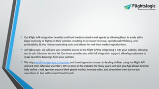 Flight Ticket API | Flight Booking API Integration | PPTX
