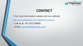 Flight Ticket API | Flight Booking API Integration | PPTX | Web ...