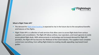 Flight Ticket API | Flight Booking API Integration | PPTX