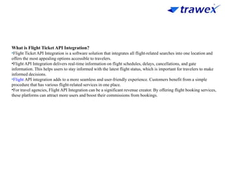 FLIGHT TICKET API | API INTEGRATION PLATFORM | PPTX