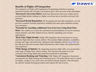 FLIGHT TICKET API | API INTEGRATION PLATFORM | PPTX