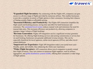 FLIGHT TICKET API | API INTEGRATION PLATFORM | PPTX