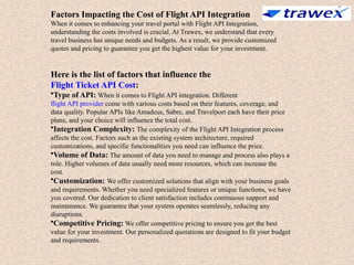 FLIGHT TICKET API | API INTEGRATION PLATFORM | PPTX
