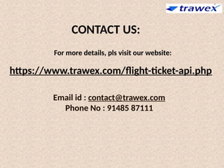 FLIGHT TICKET API | API INTEGRATION PLATFORM | PPTX