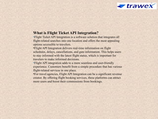 FLIGHT TICKET API | API INTEGRATION PLATFORM | PPTX