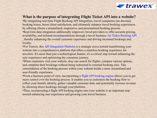 FLIGHT TICKET API | API INTEGRATION PLATFORM | PPTX