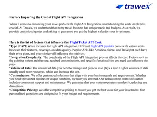 FLIGHT TICKET API | API INTEGRATION PLATFORM | PPTX