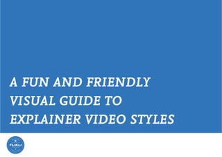 A FUN AND FRIENDLY
VISUAL GUIDE TO
EXPLAINER VIDEO STYLES
 