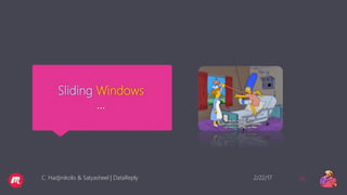 Sliding Windows
…
2/22/17C. Hadjinikolis & Satyasheel | DataReply 36
 