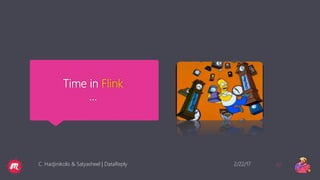 Time in Flink
…
2/22/17C. Hadjinikolis & Satyasheel | DataReply 42
 