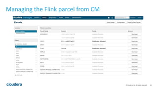 28© Cloudera, Inc. All rights reserved.
Managing the Flink parcel from CM
 