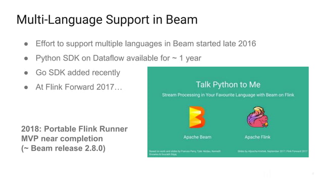 Python Streaming Pipelines with Beam on Flink | PPT