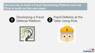 Developing a Fraud
Defense Platform
Fraud Defense at the
Teller Using Flink
Our journey to build a Fraud Decisioning Platf...