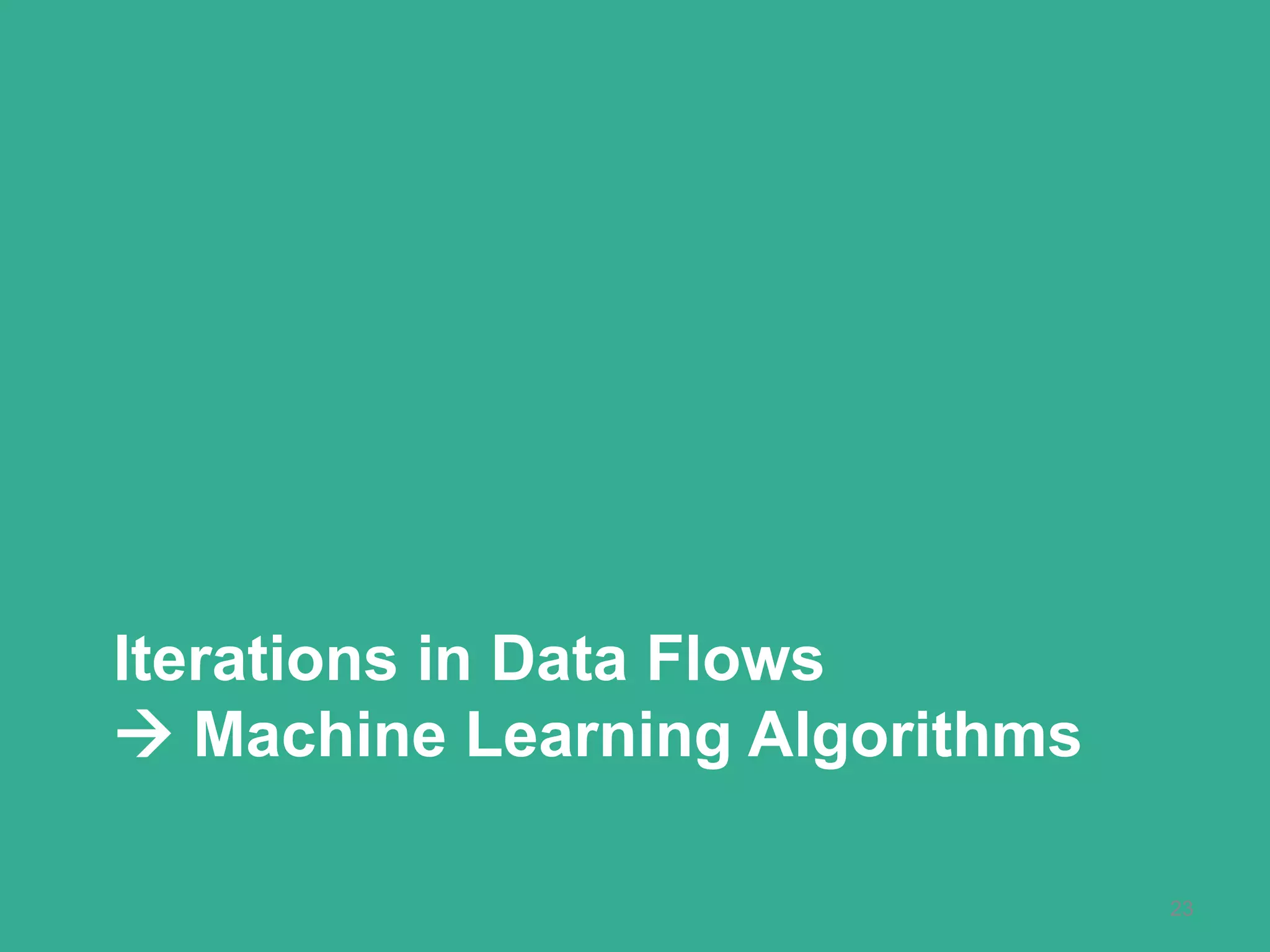 Iterations in Data Flows  Machine Learning Algorithms 23 