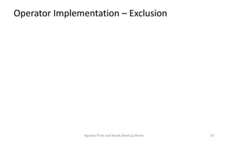 Operator Implementation – Exclusion
Apache Flink and Neo4j Meetup Berlin 55
 