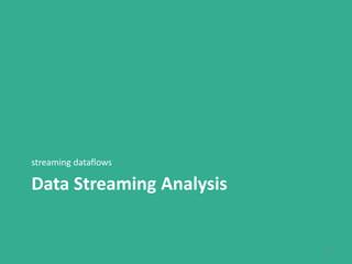 Data Streaming Analysis
streaming dataflows
12
 