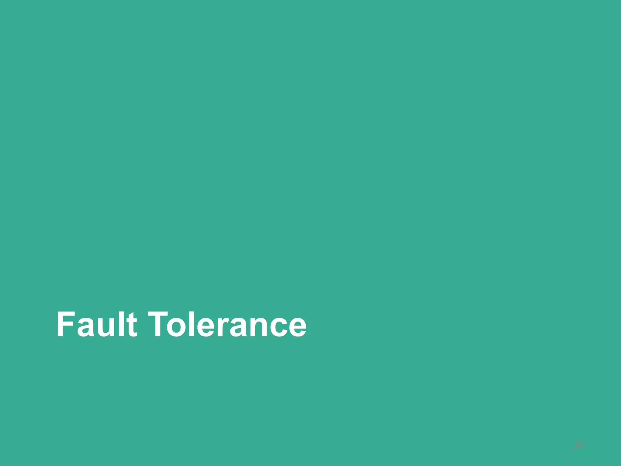 Fault Tolerance
30
 