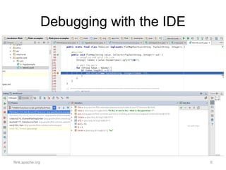 Debugging with the IDE
flink.apache.org 6
 