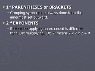 Order of Operations with the flintstones | PPT