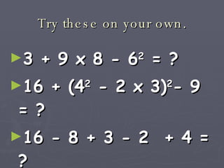 Order of Operations with the flintstones | PPT