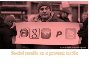 Protesting by social media