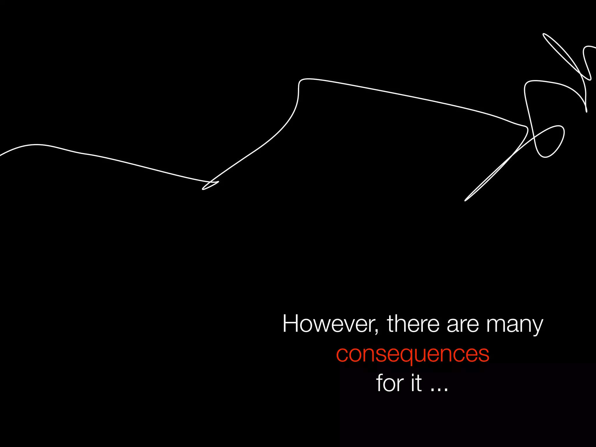 However, there are many
consequences
for it ...
 