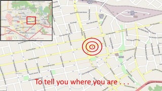 To tell you where you are . . .
 