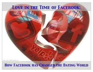 Love in the Time of Facebook:
How Facebook has Changed the Dating World
Image Credit: WebRankingPictures
 