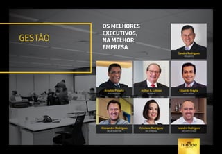 GESTÃO
OS MELHORES
EXECUTIVOS,
NA MELHOR
EMPRESA
Sandro Rodrigues
PRESIDENTE
Eduardo Frayha
VP DE VENDAS
Leandro Rodrigues
DIR. SUPPLY CHAIN
Arthur A. Luloian
VP ADM/FI
Arnaldo Peixoto
VP DE FRANQUIAS
Crisciane Rodrigues
DIR. COMERCIAL
Alessandro Rodrigues
DIR. DE MARKETING
 