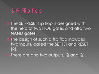 What are Flip Flops and Its types. | PPTX