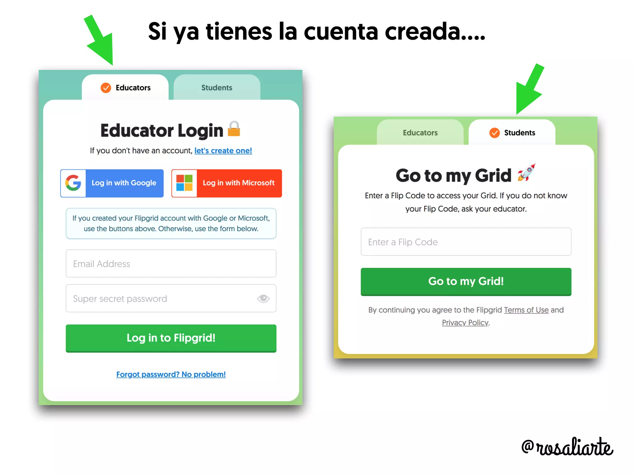 @rosaliarte
Si ya tienes la cuenta creada….
 
