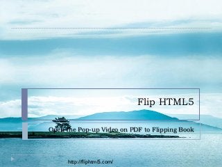 Flip HTML5
Open the Pop-up Video on PDF to Flipping Book
http://fliphtml5.com/
 