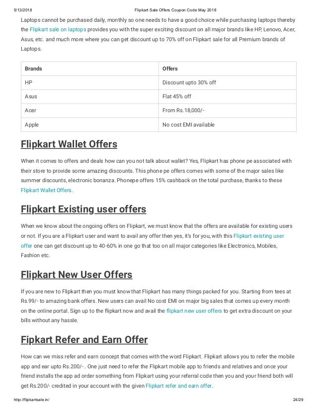 promo code for flipkart new user