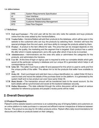 Flipkart Software requirements specification SRS | PDF