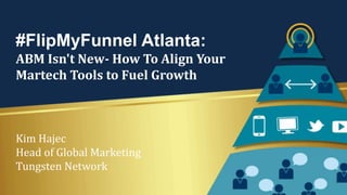 #FlipMyFunnel Atlanta:
ABM Isn't New- How To Align Your
Martech Tools to Fuel Growth
Kim Hajec
Head of Global Marketing
Tungsten Network
 