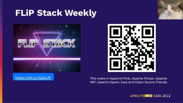 FLiP Stack Weekly
This week in Apache Flink, Apache Pulsar, Apache
NiFi, Apache Spark, Java and Open Source friends.
https://bit.ly/32dAJft
 